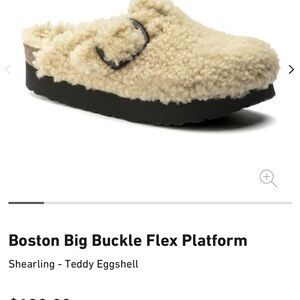 Shearling Big Buckle Platform Clogs